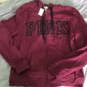 🛑ON HOLD 🛑✨VS PINK Maroon Zip-up Sweatshirt ✨🎀